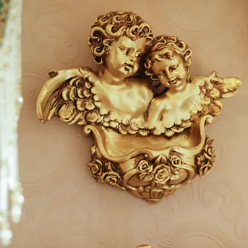 cadres decoratifs or ornements floraux angelots baroque decoration murale fixations murales luxe maison