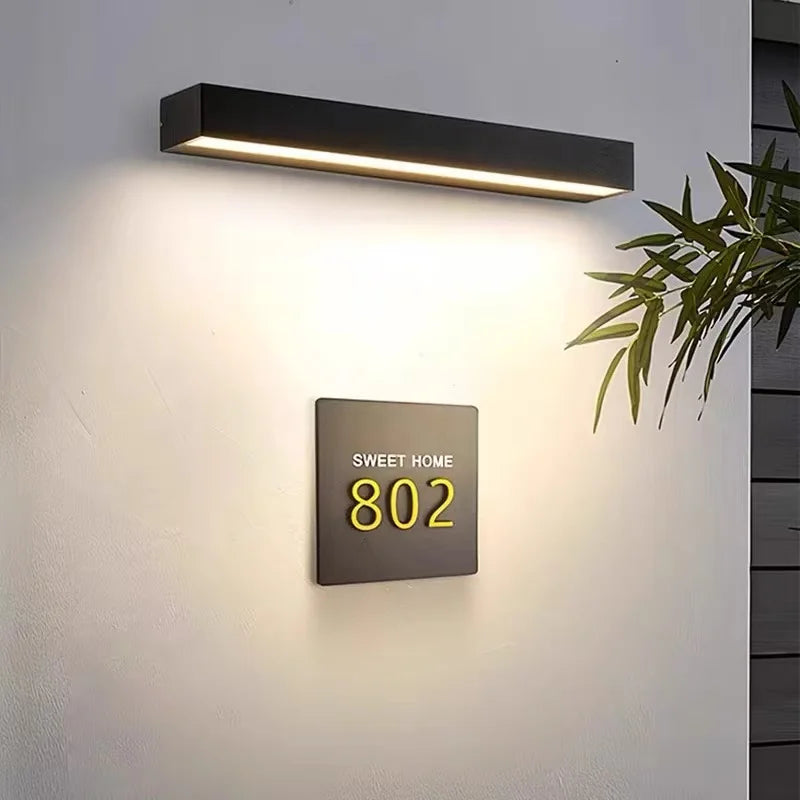 lampes murales modernes extérieures led noires 20 30 50 cm ip65 minimaliste