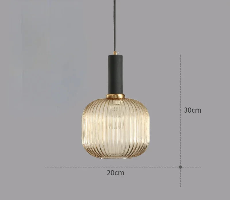 suspension lumineuse moderne vert rayures opacité câble noir chambre salon étude principal