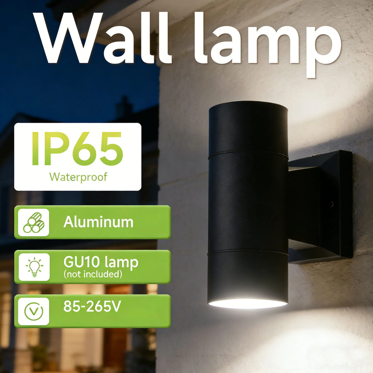 lampe murale moderne extérieure led ip65 étanche noir 220v fluxlumineux2492000