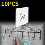 porte savon adhésif noir transparent moderne 14cm 6cm double crochet rangement salle bain cuisine