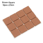 protecteurs sol adhésifs mousse eva tissu géométrique noir marron blanc anti glisse rond carré