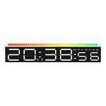 horloge led moderne réveil numérique lumière ambiance barre rythmique couleur réglable