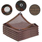 toile protection solaire marron clair rayures noires rouges moderne 75 cent non étanche pehd