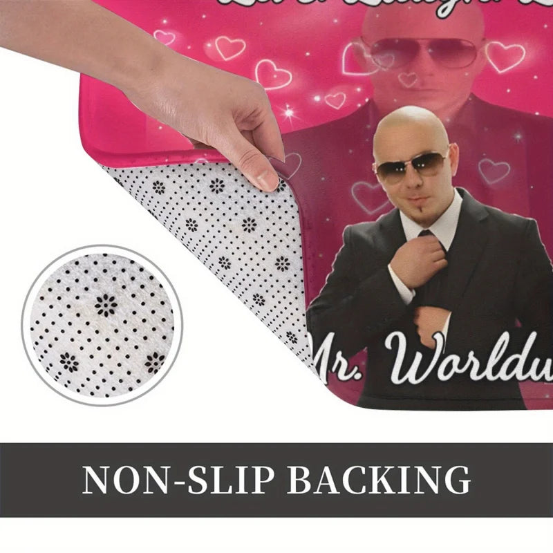 tapis rose pitbull live rire amour antidérapant résistant extérieur intérieur prière plageolvable machine