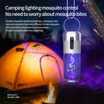 lampe anti moustiques rechargeable piege insectes camping maison noir gris rayures vertical moderne compact