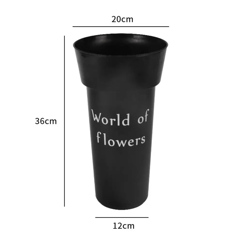 Cache pot moderne gris noir blanc motif floral adhésif fleurs artificielles taille différente