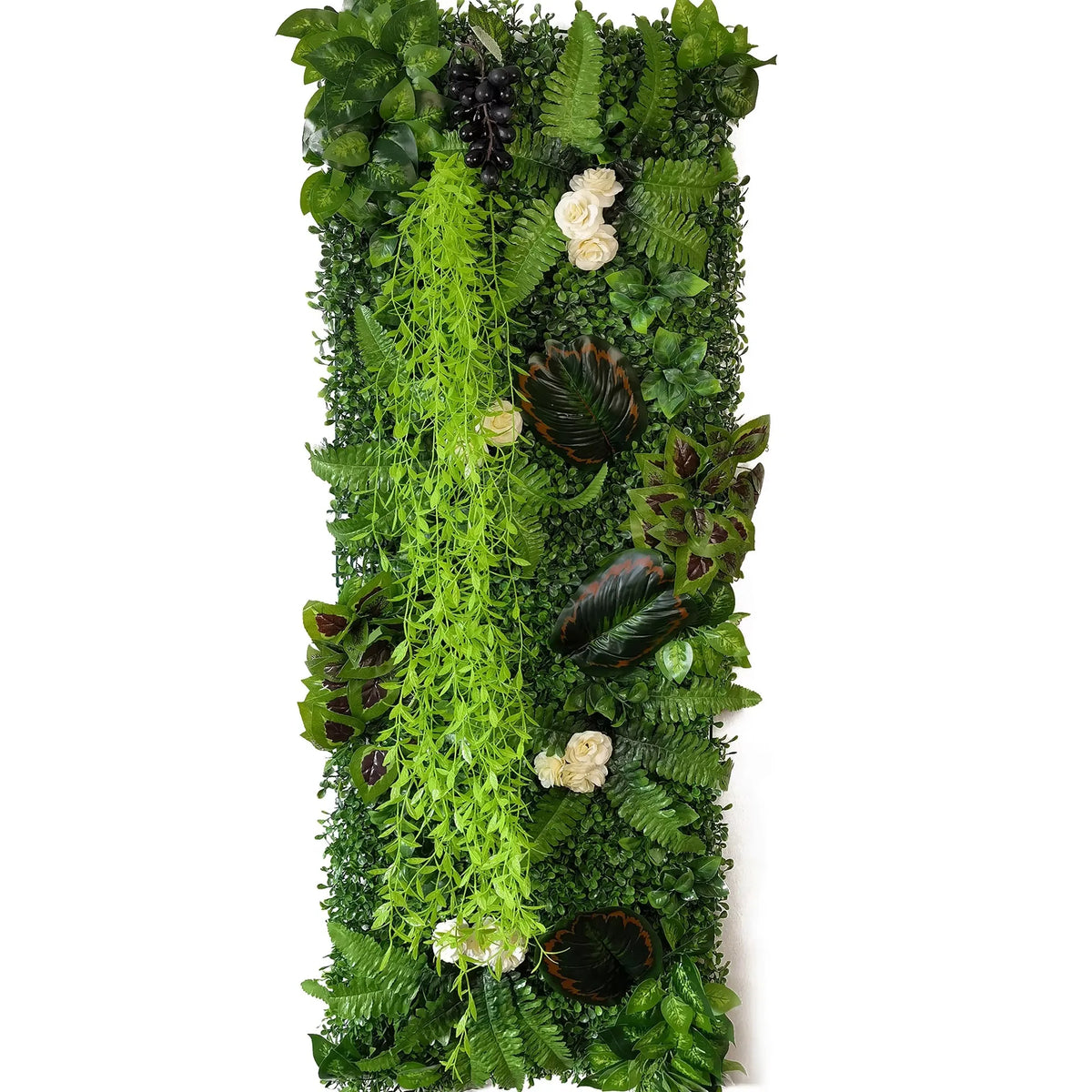 panneau végétal artificiel décoratif fleurs feuilles mur jardin extérieur maison moderne