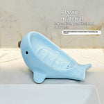 porte savon baleine rose bleu enfantin oculé lisse décoration ludique