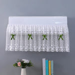 couverture climatiseur moderne dentelle brodée fleurs blanc translucide anti poussière chambre coucher