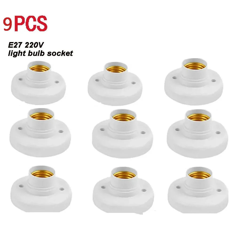 socquettes vis e27 ampoules blanc modernes base lampes doubles fixations plafonnier lumière or supports