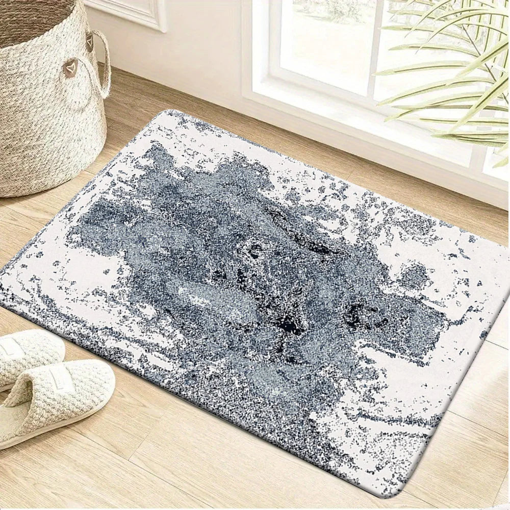 tapis sol antidérapant polyester Mandalorian noir gris entrée maison salle bain chambre moderne