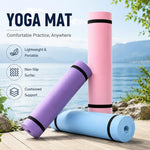 tapis yoga violet rose bleu sangles antidérapant contemporain minimaliste fitness yoga pilates