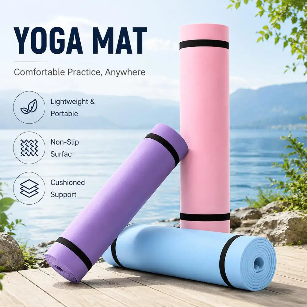 tapis yoga violet rose bleu sangles antidérapant contemporain minimaliste fitness yoga pilates