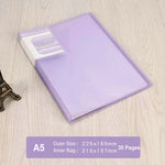 classeur transparent pvc a5 b5 organiseur documents scolaire scolaire moderne violet