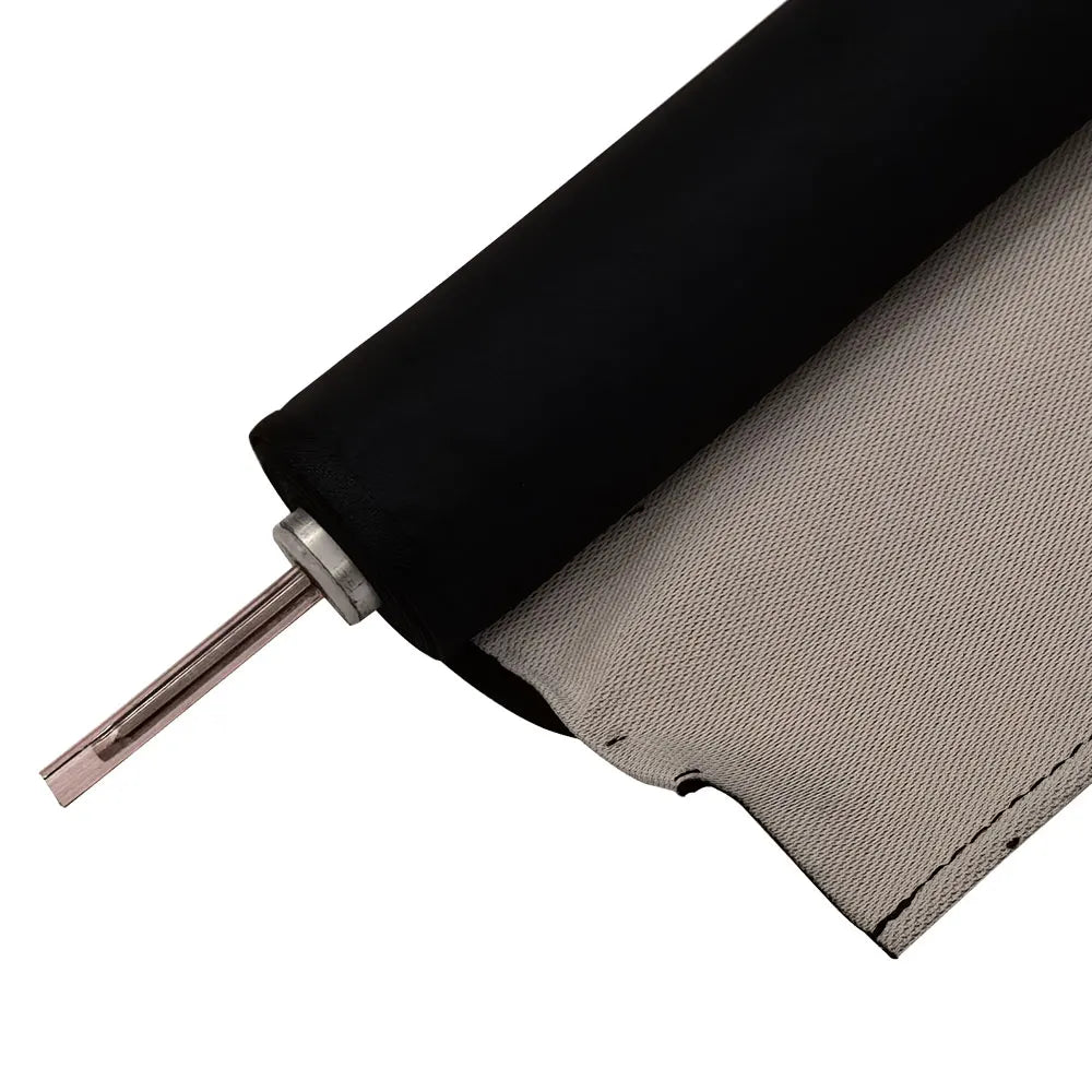 stores pare soleil voiture tissu texturé noir beige gris clair fixations métalliques accessoire automobile