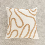 housse coussin polyester géométrique moderne marron blanc décoration canapé voiture
