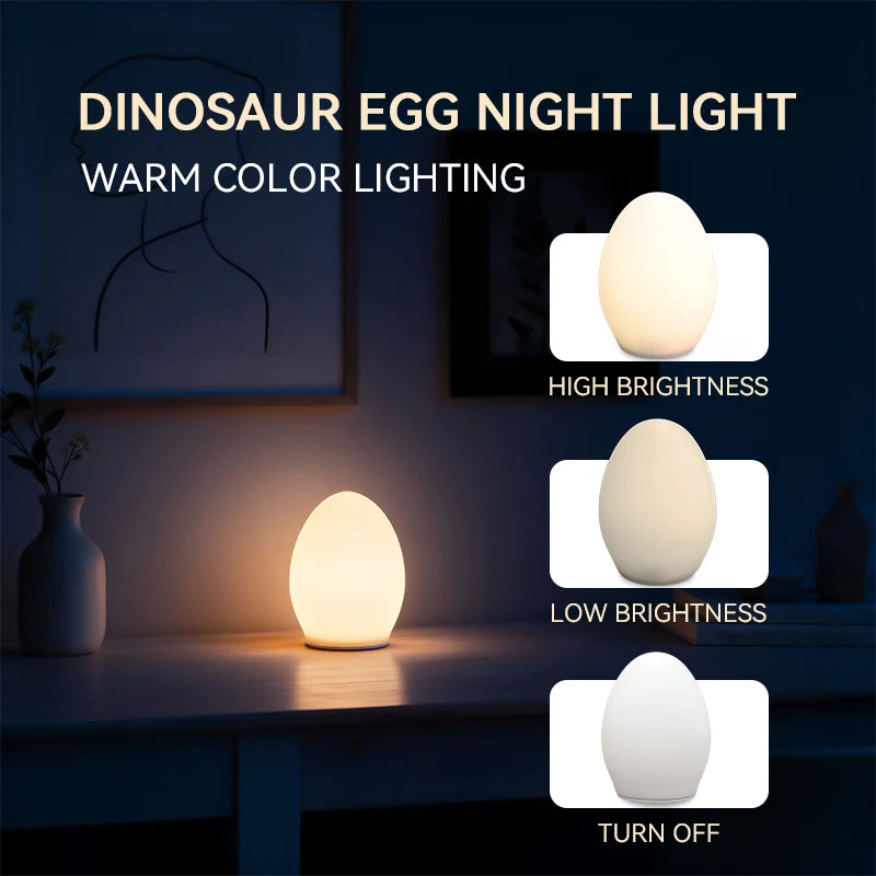 lampe nuit ovale rechargeable blanc moderne minuterie tactile led indicator
