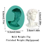 moules silicone bustes sculptés classiques aromathérapie gypse résine époxy decoration gâteau blanc vert