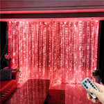 rideau lumineux led blanc décoration fête mariage noël intérieur extérieur télécommande câble usb