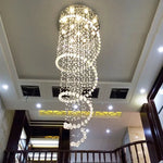 suspension lumineuse spirale transparente moderne sans remote lumière chambre salon