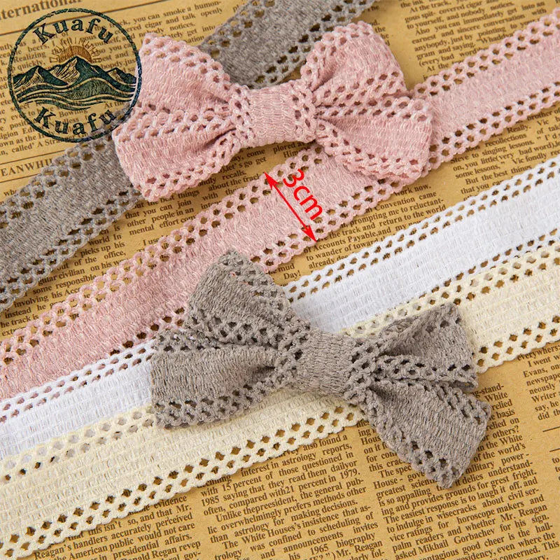 ruban dentelle fine 3cm adhésif nœud décoratif couture mariage élégant