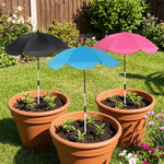 parasol télescopique plantes réglable 65cm protection uv noir bleu rose rouge vert orange violet