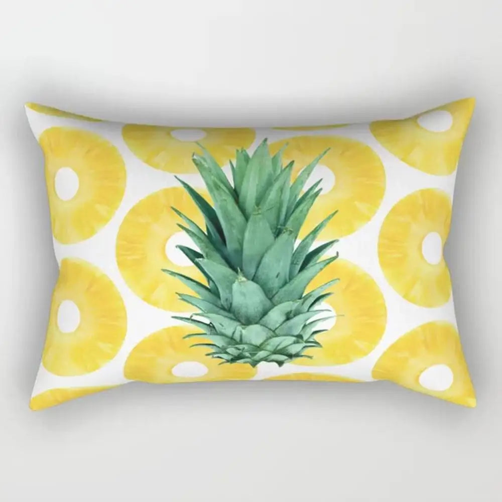 taies d'oreiller géométriques jaunes blanches modernes polyester 30x50cm minimaliste coussins rectangulaires motifs triangles losanges