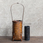 panier rotin tressé main vase bambou décoration fleurs rustique artisanal maison
