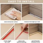 décoration murale moulure flexible autocollante bois naturel billes texturées rustique 10 pieds