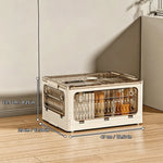 boîtes rangement livres transparentes couleurs beige verte orange moderne pliables pratiques