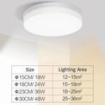 plafonnier led moderne minimaliste blanc rond ultra mince 18w 24w 36w 48w