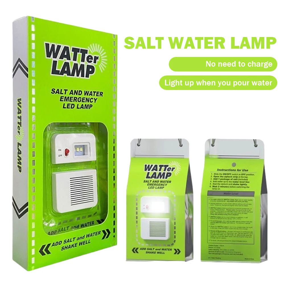 lampe urgence sel eau camping portable étanche survie pêche nuit LED rechargeable