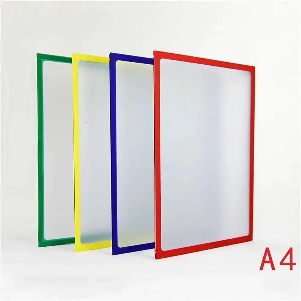 protège document feuille A4 transparent cadre couleur moderne utilitaire rouge bleu jaune vert