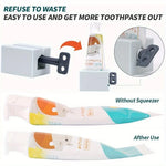distributeur dentifrice moderne personnages animaux blanc gris rose