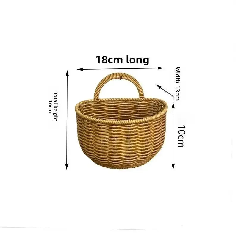 paniers tressés naturels panier suspendu mural rangement fruits légumes crochet scandinave pliable respectueux environnement.storage