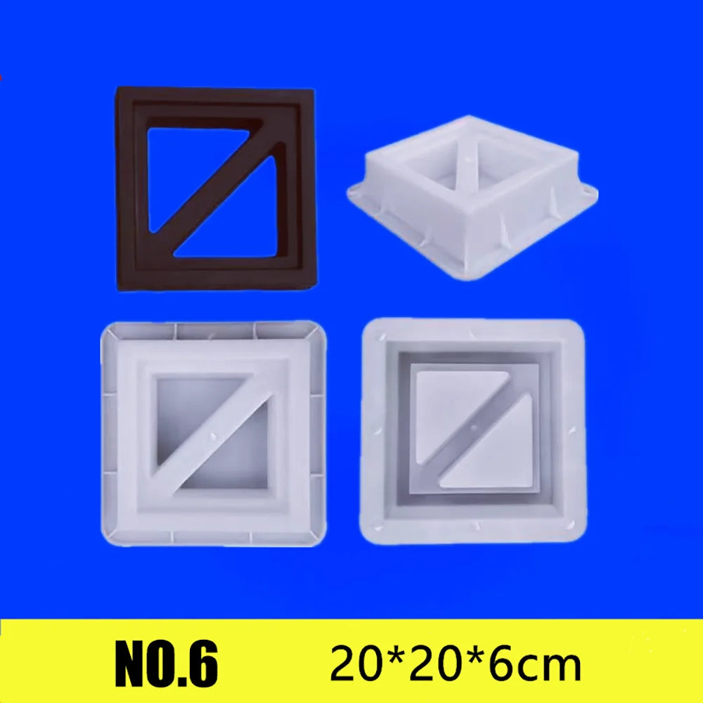 moule décoration extérieure plaque moderne motifs géométriques variés plastique réutilisable grès clair foncé