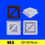 moule décoration extérieure plaque moderne motifs géométriques variés plastique réutilisable grès clair foncé