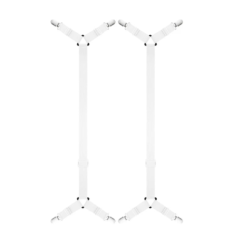 sangles élastiques ajustables clips métalliques maintien draps lit noir modernes 70cm 280cm