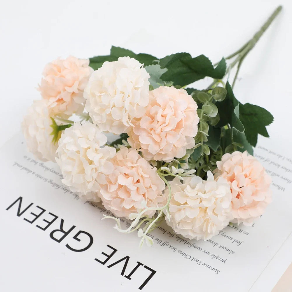décoration mariage fleurs artificielles soie bouquet table intérieur centre decoration bleu rose blanc vert