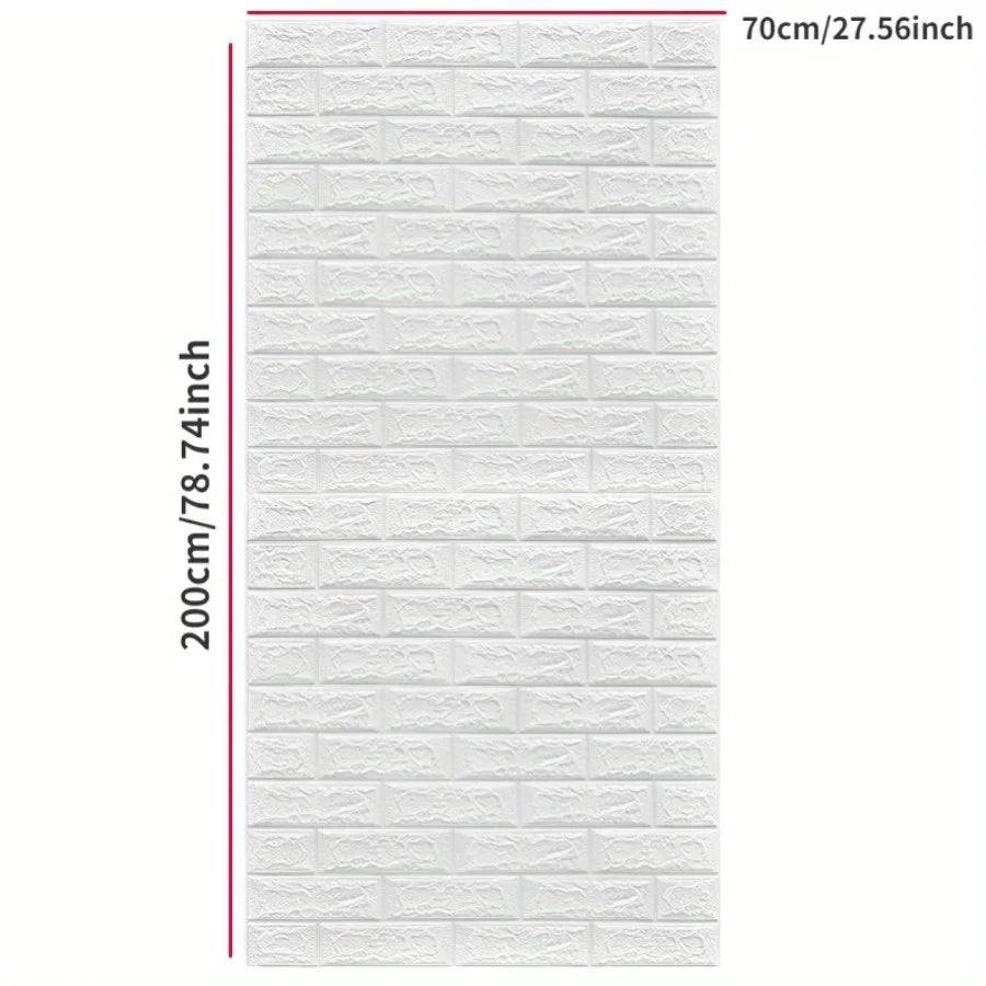 décoration murale brique adhésive moderne chambre enfant salon absorption son imperméable 200x70cm