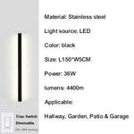 lampe murale led contemporaine noire ip67 gradation 10 100 étanche fixation