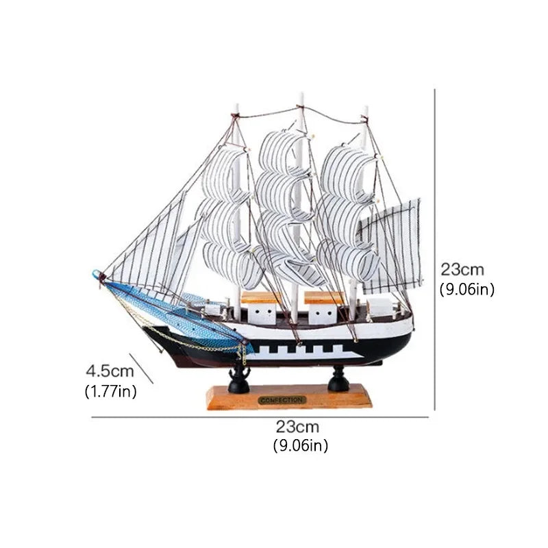 bateau voile bois bleu blanc rayures classique décoration maison ornement anniversaire