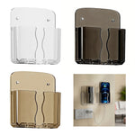 support mural smartphone transparent moderne adhésif charge double rangement chambre salle bain