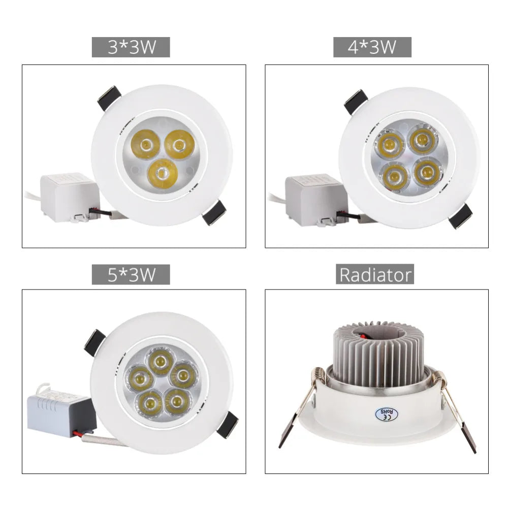 spot led blanc opacité mat moderne clips inclusion adaptateur guide