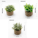 décoration intérieure plante artificielle pot osier feuilles vertes modernes salon