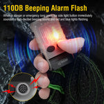 lampe torche rechargeable led transparente noire intense mode auto défense camping