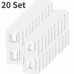 crochet adhésif transparent support photo moderne stockage mural plastique fixe clips rectangulaire