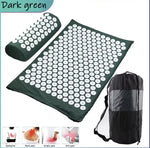 tapis massage acupression boutons blancs fibre polyester coton moderne violet sac transport