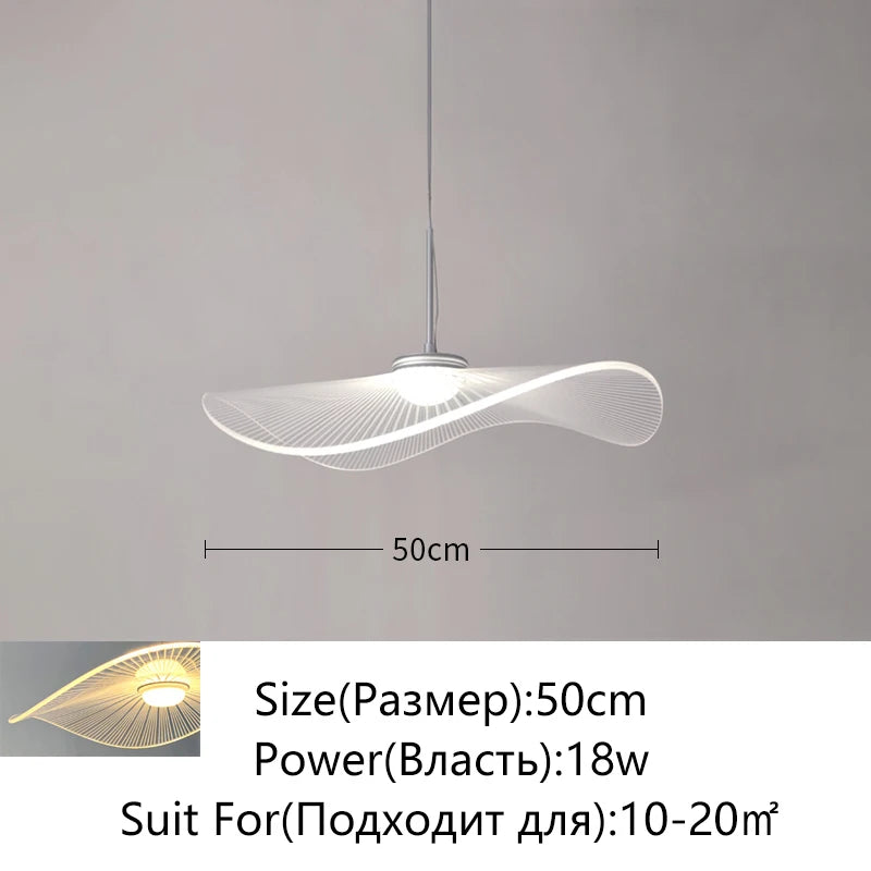lampe suspendue contemporaine blanc ligne radiale minimaliste chambre salon étude